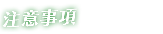 注意事項